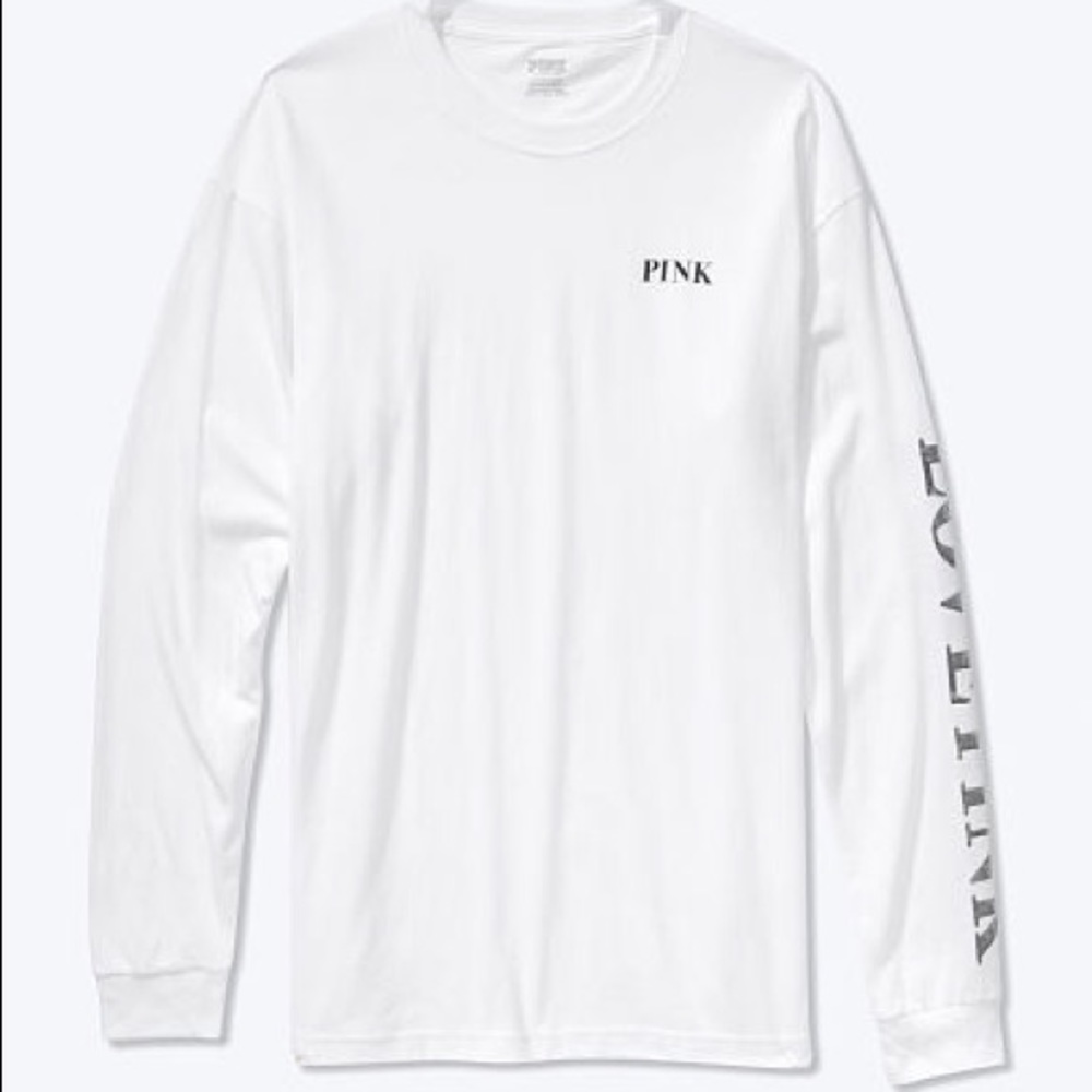 🚫SOLD🚫💗VS PINK WHITE SILVER BLING TEE SHINE - Picture 4 of 6